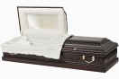 an open funeral casket